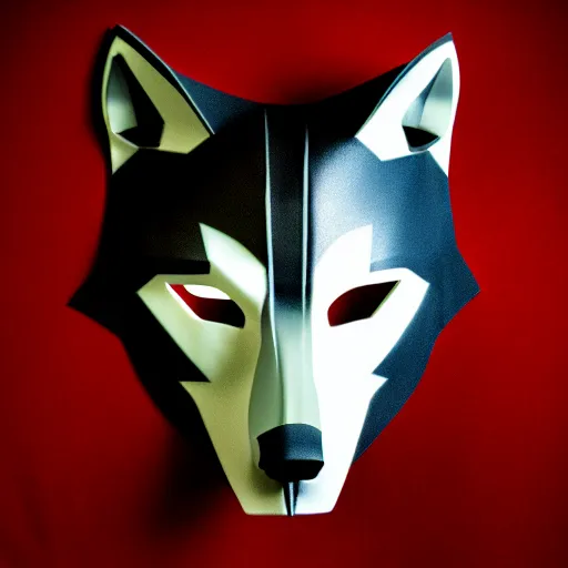 Image similar to mask of wolf, studio photo, lighting, soft lighting