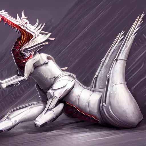 Image similar to very close up foot shot, detailed foot shot, feet art, hyperdetailed elegant beautiful stunning hot anthropomorphic mecha female giantess dragon showing detailed sharp dragon feet close to camera, step on camera, sharp claws, sharp silver armor, elegant legs, warframe destiny fanart, giantess art, dragon paws, furaffinity, deviantart, octane, ekasportal