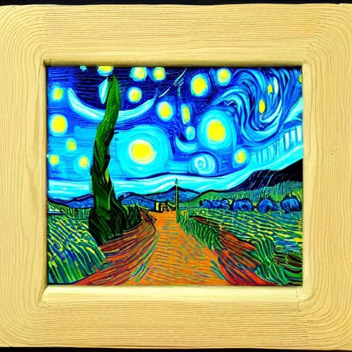 Image similar to pablo picaso painting in the style of van gogh