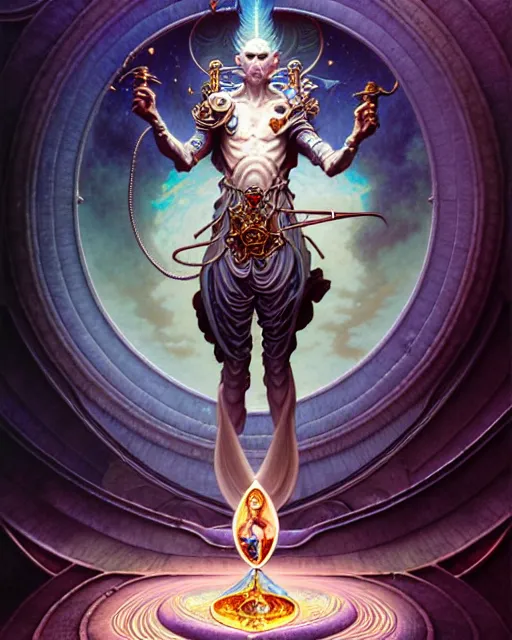 Image similar to the popess tarot card, fantasy character portrait made of fractals, ultra realistic, wide angle, intricate details, the fifth element artifacts, highly detailed by peter mohrbacher, hajime sorayama, wayne barlowe, boris vallejo, aaron horkey, gaston bussiere, craig mullins