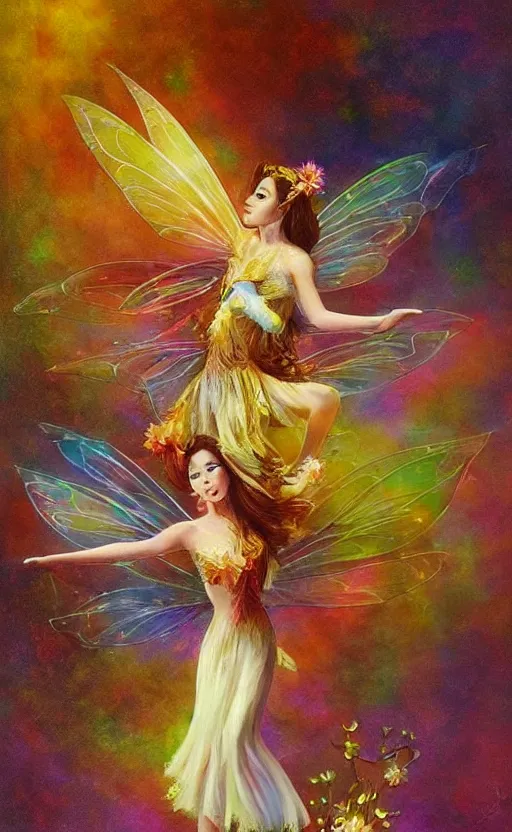 Image similar to fairy dancing, smooth painting, ultra realistic, highly detailed, bright