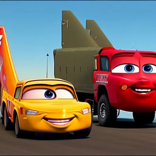 Image similar to HIMARS in Cars Pixar movie