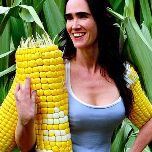 Image similar to jennifer connelly wearing a corn costume