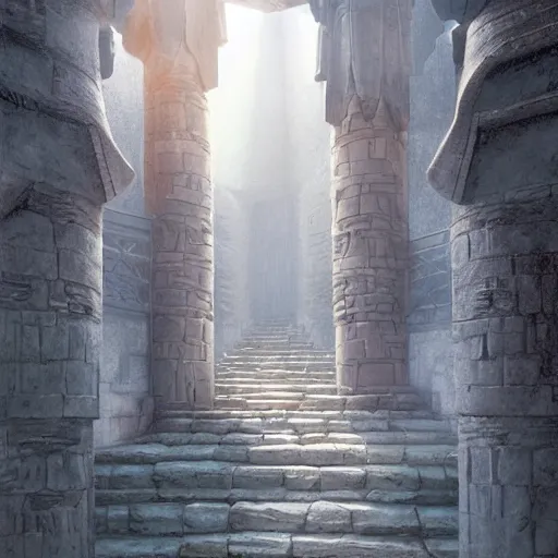 Prompt: a herd of goats! climbing stairs in a beautiful fantasy castle made from white stone and bright copper, medieval city, metropolis, magic, tall towers, sunlight, white marble, god rays, digital art, landscape, fantasy art, octane render, unreal engine, high detail, very realistic, by greg rutkowski. by james gurney