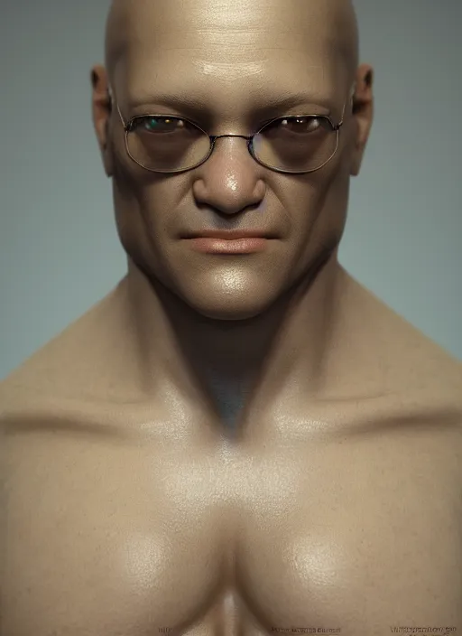 Image similar to morpheus, au naturel, hyper detailed, digital art, trending in artstation, cinematic lighting, studio quality, smooth render, unreal engine 5 rendered, octane rendered, art style by klimt and nixeu and ian sprigger and wlop and krenz cushart