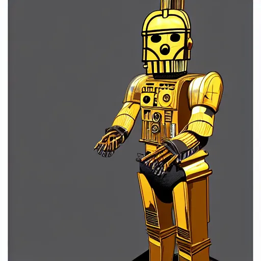 Image similar to painting of c - 3 p 0, unity engine