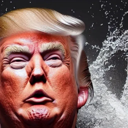 Image similar to donald trump having a bath while having a nightmare