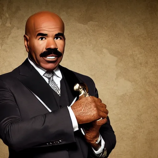 Prompt: promotional photograph of steve harvey in medieval clothing, highly detailed, cinematic lighting, photo, award - winning photograph, professional photograph, dramatic posing