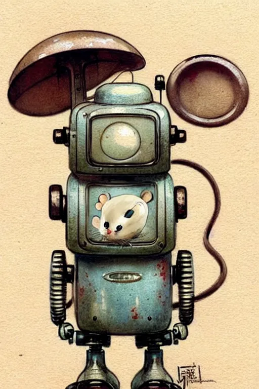 Image similar to ( ( ( ( ( 1 9 5 0 s retro robot mouse. muted colors. ) ) ) ) ) by jean - baptiste monge!!!!!!!!!!!!!!!!!!!!!!!!!!!!!!