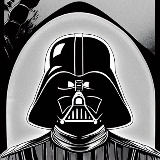 Prompt: Darth Vader portrait in the style of Junji Ito. Manga. Extremely detailed. Beautiful. 4K. Award winning.