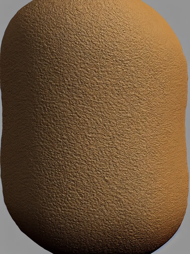 Image similar to a 3d primitive tube shape, texture-mapped with Caucasian human skin, straight smooth vertical , highly realistic, Surface Painter, hyper-real, 4k, Octane render