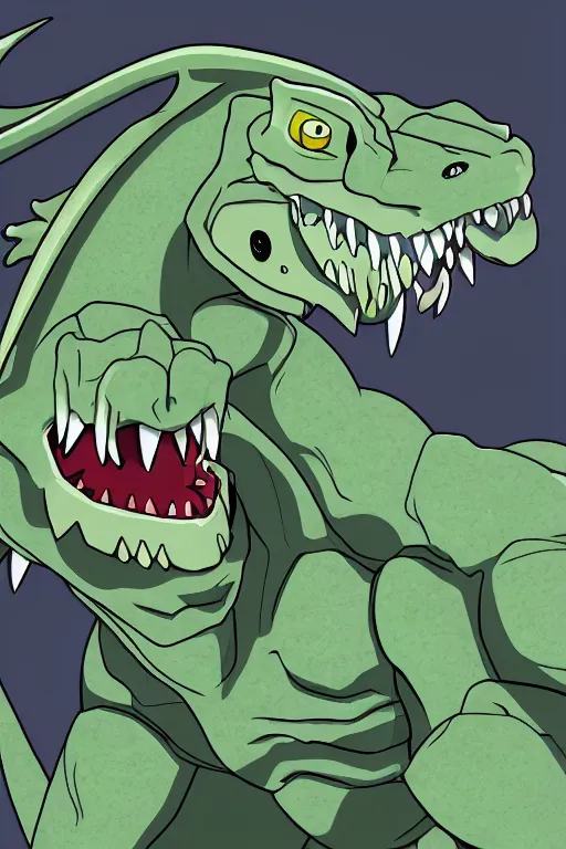 Image similar to lizardman, gray scales, anime, hd,