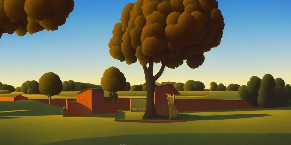Prompt: they knew, blue sky, summer evening, kenton nelson