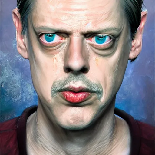 Prompt: hyperrealistic mixed media high resolution painting of (Steve Buscemi) !!Hellraiser!!, stunning 3d render inspired art by Jamie Salmon and István Sándorfi and Greg Rutkowski, perfect facial symmetry, dim volumetric lighting, 8k octane beautifully detailed render, full body shot, post-processing, extremely hyper-detailed, intricate, epic composition, highly detailed attributes, highly detailed atmosphere, cinematic lighting, masterpiece, trending on artstation, very very detailed, masterpiece, stunning, flawless completion, lifelike texture, perfection,