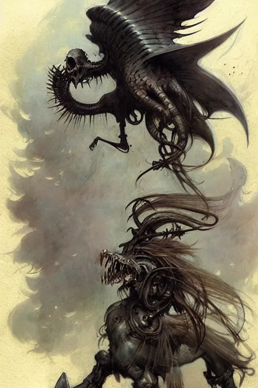 Image similar to (((((1950s death dealer . muted colors.))))) by Jean-Baptiste Monge !!!!!!!!!!!!!!!!!!!!!!!!!!!