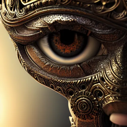 Image similar to The eye of god Rah, intricate, ornate, photorealistic, ultra detailed, octane render, high definition, depth of field, bokeh, 8k, artstation, cgsociety