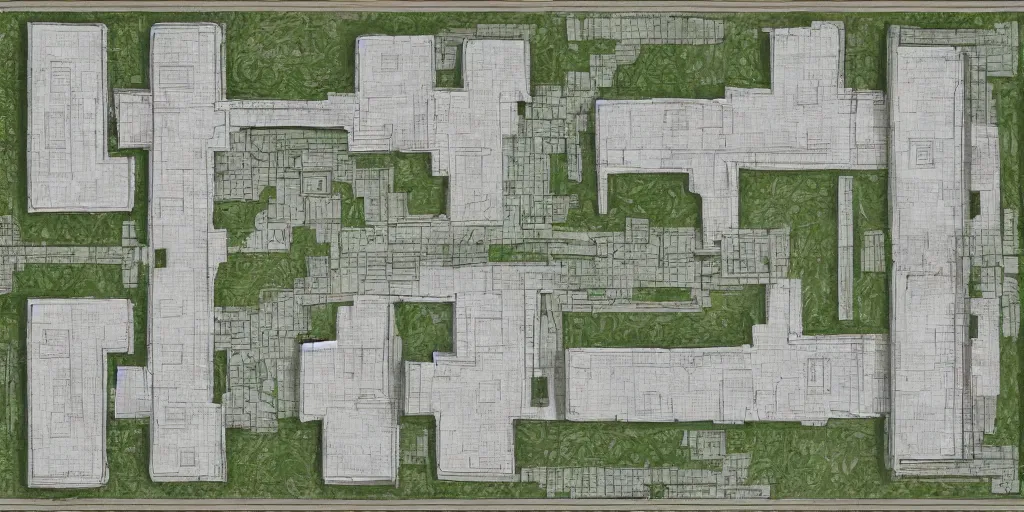 Image similar to Plan of the infinite recursive rooms of a monastery