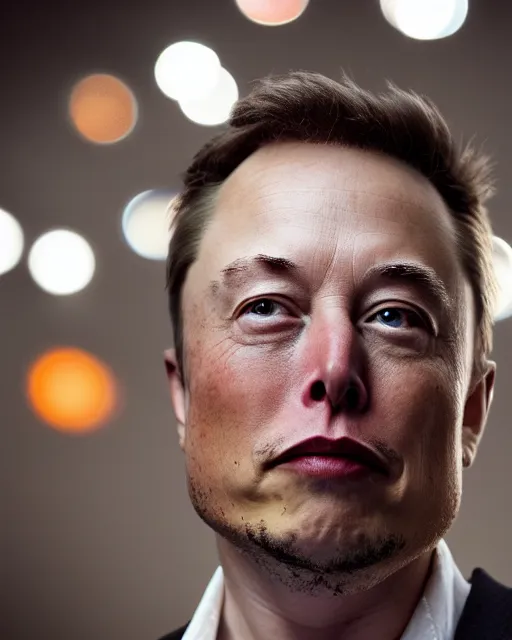 Image similar to A photo of Elon Musk , highly detailed, trending on artstation, bokeh, 90mm, f/1.4