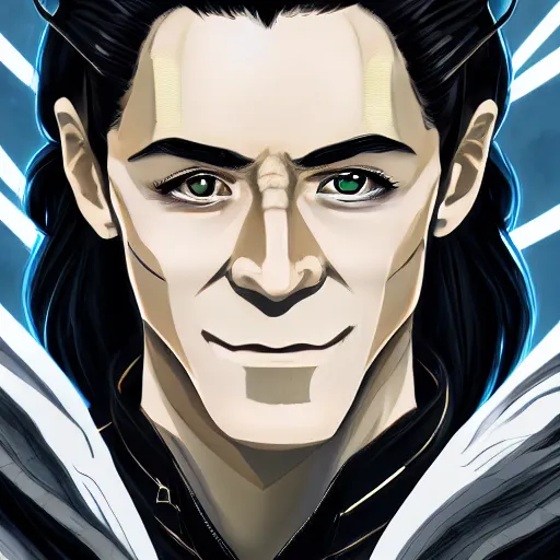 Prompt: Loki portrait, anime style, intricate, detailed, photorealistic, trending on artstation, studio lighting, 4k, 8k