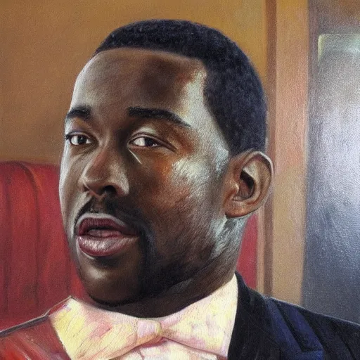 Prompt: a black man reconciling his important dreams, impressive oil painting