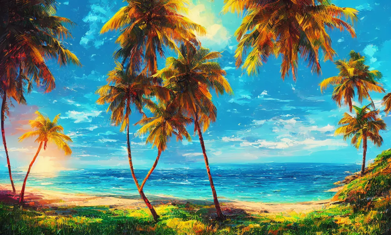 Image similar to paradise beach by alena aenami artworks in 4 k