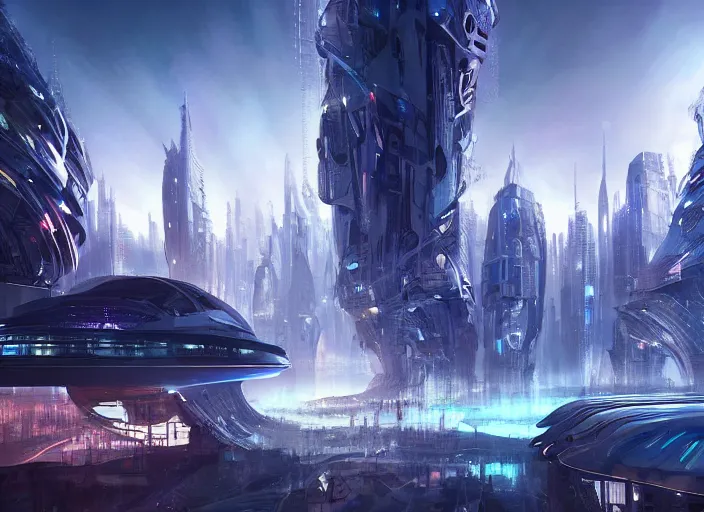 Image similar to incredible futuristic city in harmony with nature, happy people living, dramatic lighting, detailed digital art trending on artstation