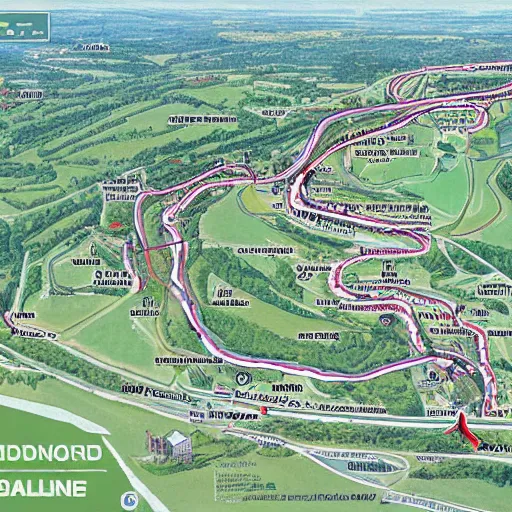 Image similar to a map of the nurburgring nordschleife
