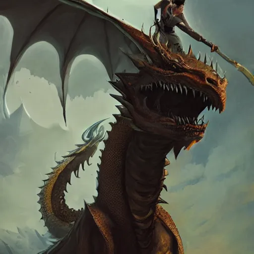 Image similar to Joe Biden riding a dragon, by Greg Rutkowski