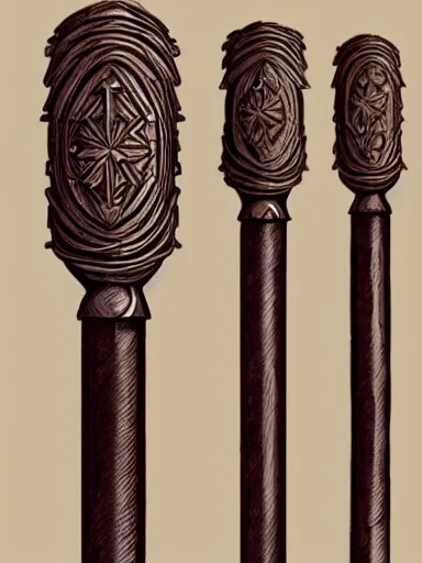 Image similar to product photo of an old wooden cane. intricate, elegant, highly detailed, digital painting, artstation, concept art, sharp focus, illustration, by justin gerard and artgerm, 8 k