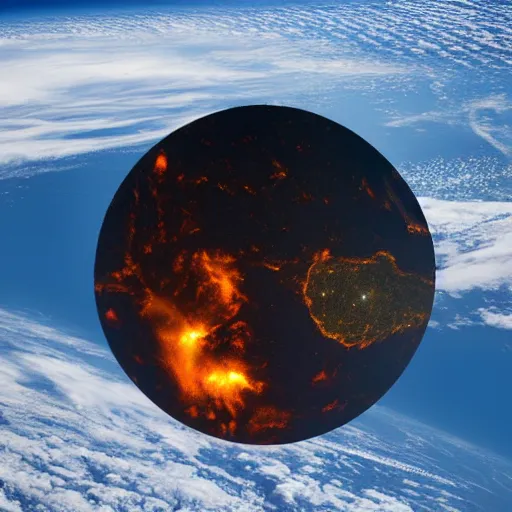 nuclear explosion seen from space