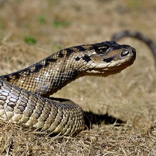 Image similar to rattlesnake morphed with a hawk,hybrid animal