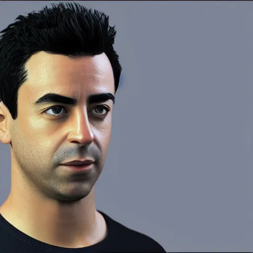 Image similar to xavi hernandez as an android, 4 k, unreal engine 4 render