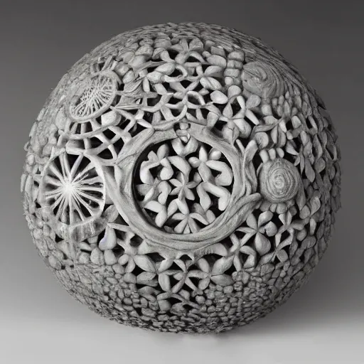 Image similar to The Midjourney Multiverse, highly detailed carving on, southern ice, porcelain, partially glazed, woodfired, art gallery