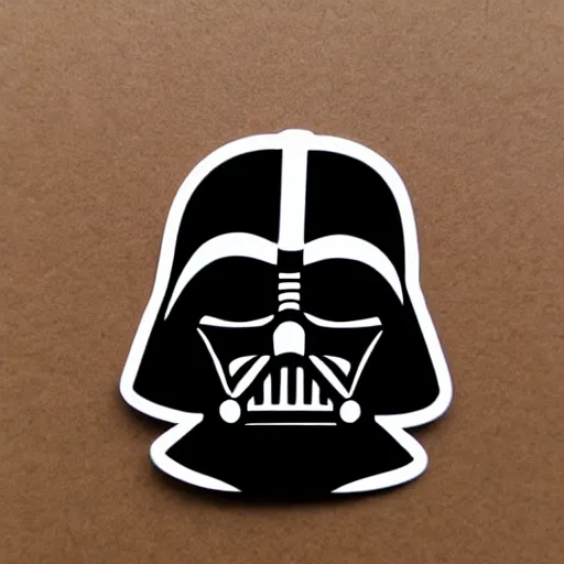 Image similar to symmetrical die cut sticker, darth vader