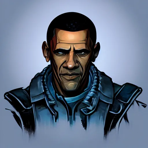 Image similar to obama soviet propaganda, borderlands 3 concept art, cell shaded, insert really interesting artist styles here