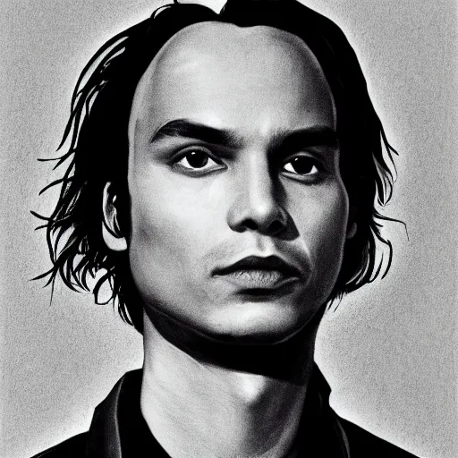 Prompt: portrait of frank dillane by duncan regehr