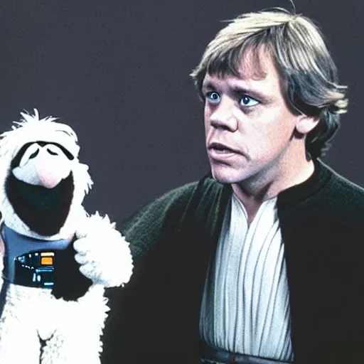 Image similar to luke skywalker hosting the muppet show
