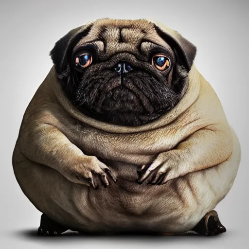 Image similar to A tardigrade with the eyes and mouth of a pug, national geographic-file-photograph, paywall-content, premium-award-winning, trending on artstation