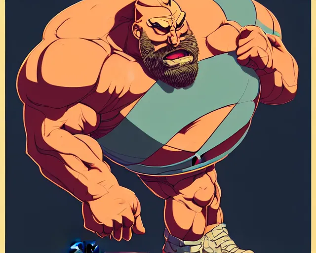 Prompt: a study of cell shaded cartoon of zangief, illustration, wide shot, subtle colors, post grunge, concept art by josan gonzales and wlop, by james jean, Victo ngai, David Rubín, Mike Mignola, Laurie Greasley, highly detailed, sharp focus, alien, Trending on Artstation, HQ, deviantart, art by artgem