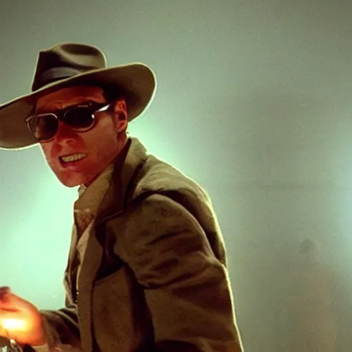 Image similar to Live Action Still of Jerma in Raiders of the Lost Ark, real life, hyperrealistic, ultra realistic, realistic, highly detailed, epic, HD quality, 8k resolution, body and headshot, film still