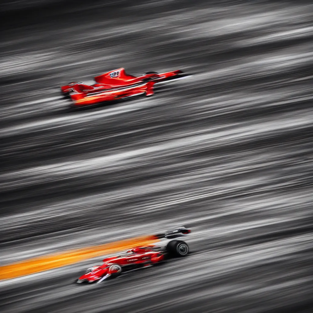 Prompt: racing cars in long exposure photographed by andreas gursky, sony a 7 r 3, f 1 1, ultra detailed,