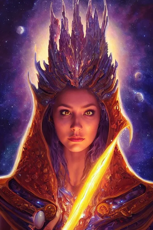 Prompt: beautiful oil painting with high detail of a wise Space ent(Crying Slightly) made of stars and plasma, hybrid from dungeons and dragons and art direction by James Cameron ;by artgerm; wayne reynolds art station; cinematic quality character render; low angle; ultra high quality model; production quality cinema model