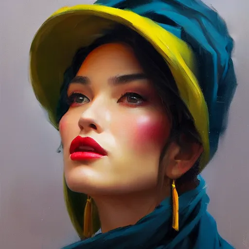 Image similar to greg manchess portrait painting of doradura, medium shot, asymmetrical, profile picture, organic painting, rainy day, matte painting, bold shapes, hard edges, street art, trending on artstation, by huang guangjian and gil elvgren and sachin teng