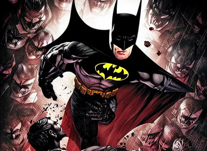 Prompt: batman damned comic book cover art by lee bermejo
