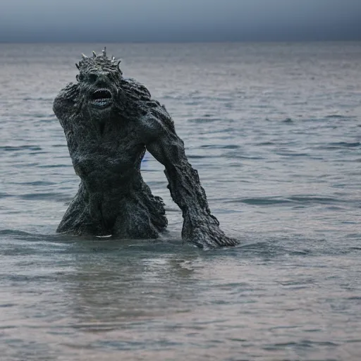 Image similar to monster emerging from sea surface, 5 5 mm