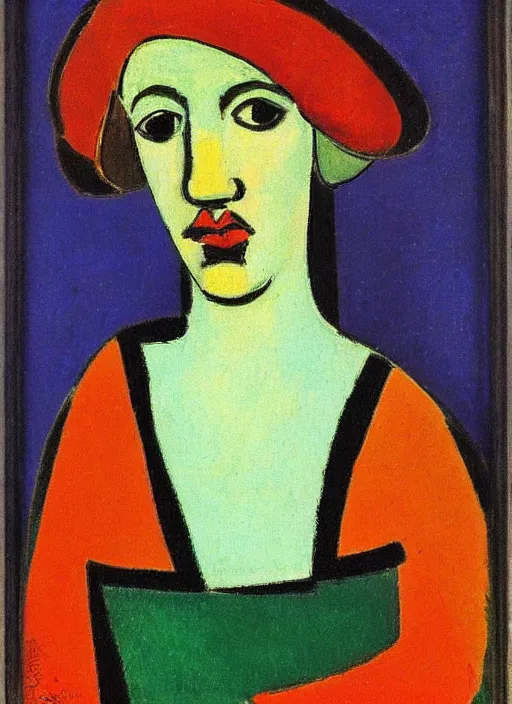 Image similar to a portrait of a pretty sewer punk young lady by alexej von jawlensky