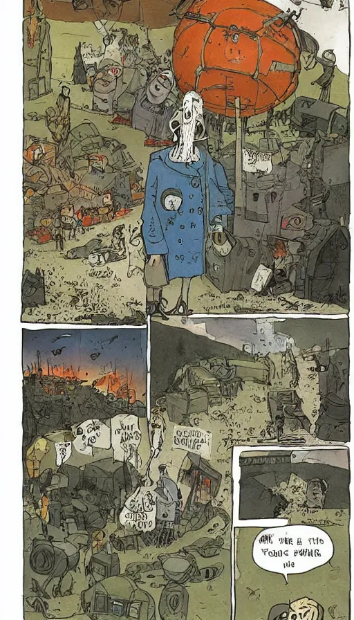 Image similar to the end of the world, by raymond briggs