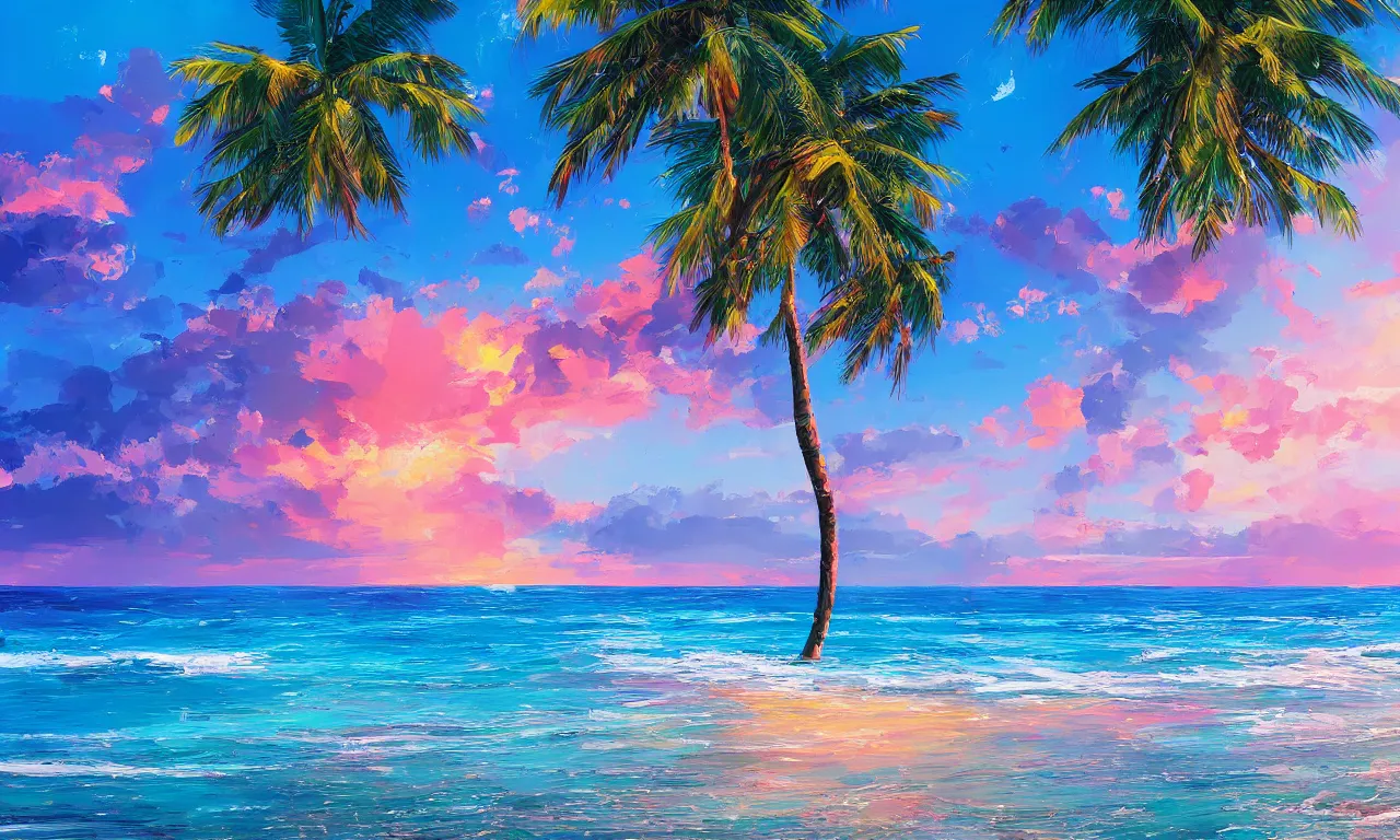 Image similar to paradise beach by alena aenami artworks in 4 k