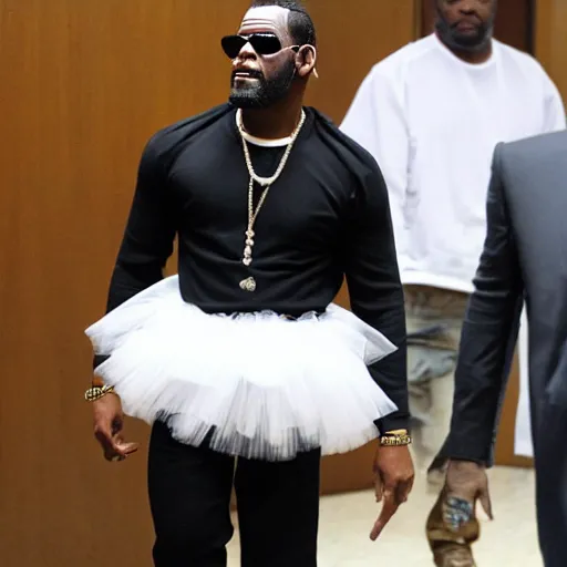 Image similar to r kelly wearing a tutu in court