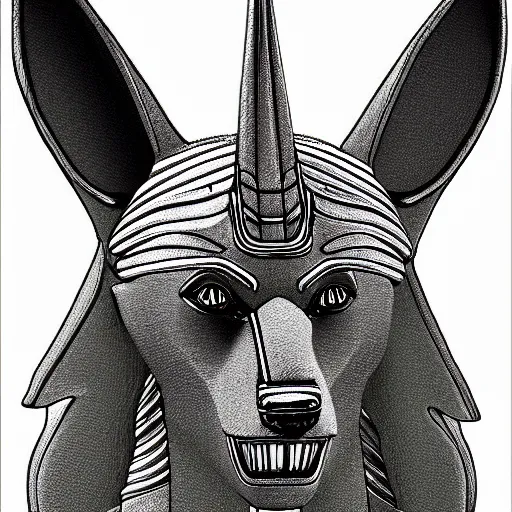 Prompt: anubis, highly detailed, digital art